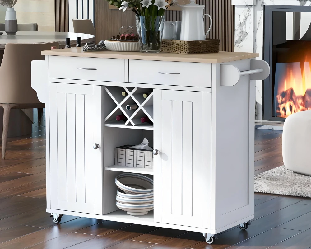 rolling island kitchen cart
